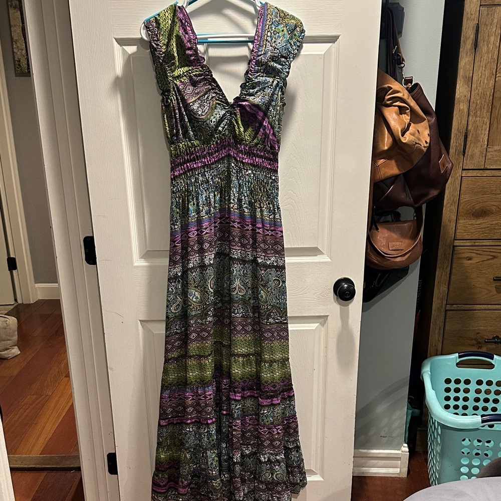 Elegant Multicolor Maxi Dress